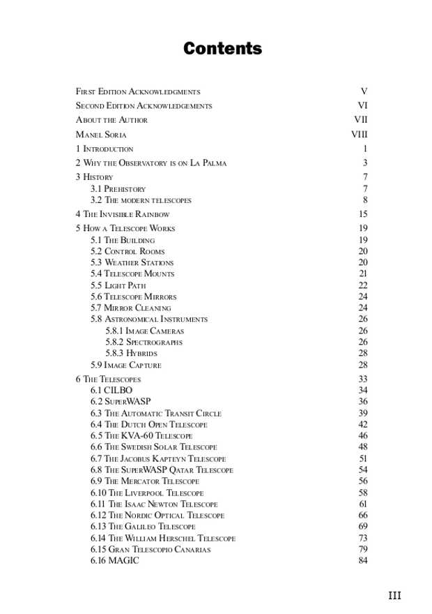 Table of Contents for the second edition